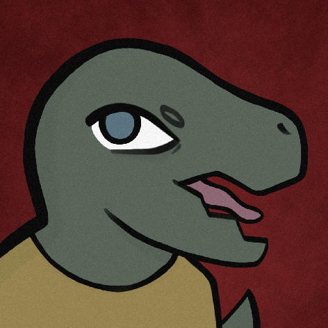 Drawing of a lizard with an open mouth, tongue out, over a red background